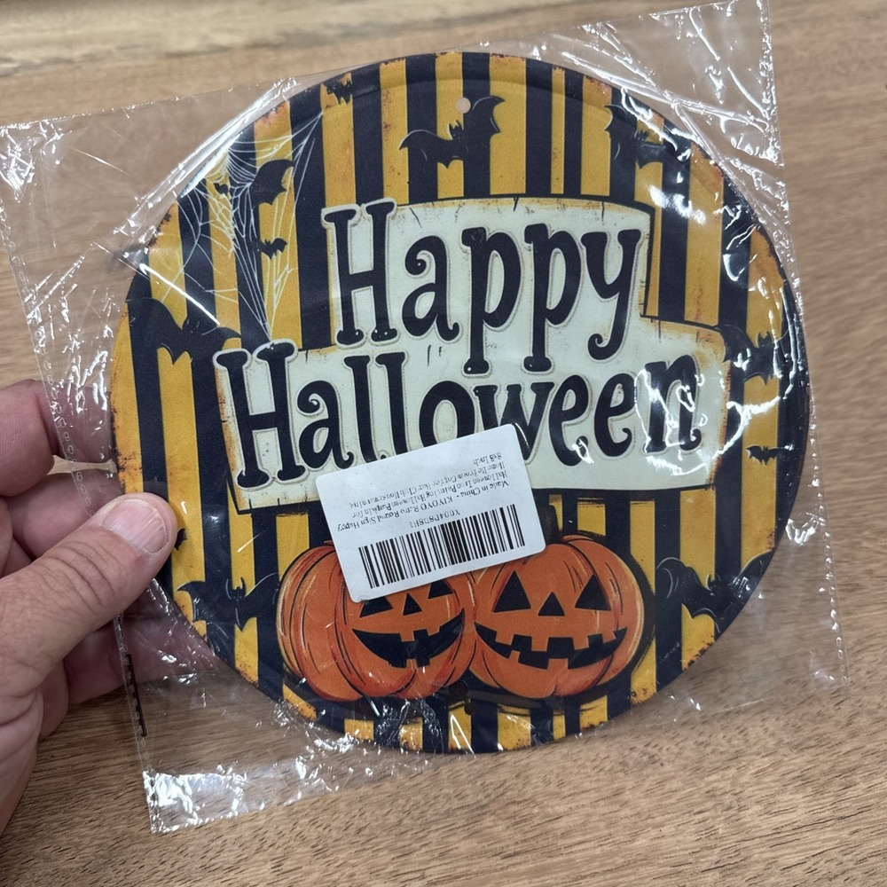 Metal Sign Wall Decor Happy Halloween